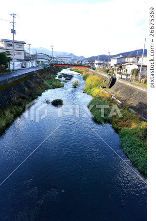 Mae River flowing in Kamiyama city 26675369