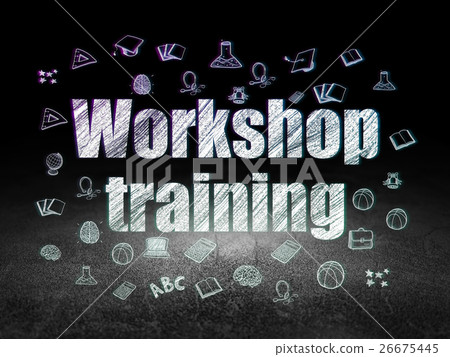 Learning concept: Workshop Training in grunge dark 26675445