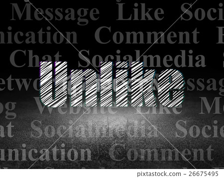 Social media concept: Unlike in grunge dark room Social media concept: Unlike in grunge dark room 26675495