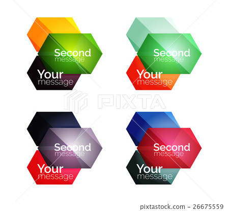 Set of vector shiny blank boxes for your content 26675559
