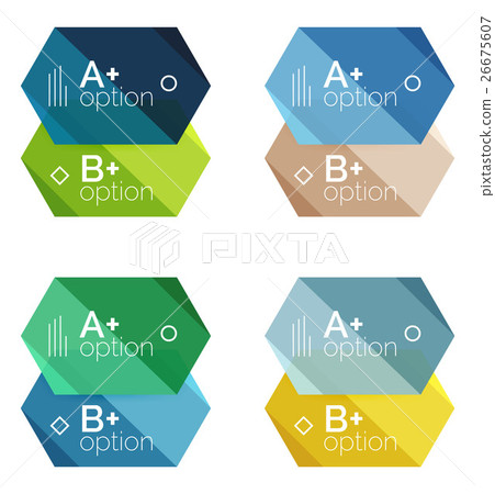 Geometric option infographic templates 26675607