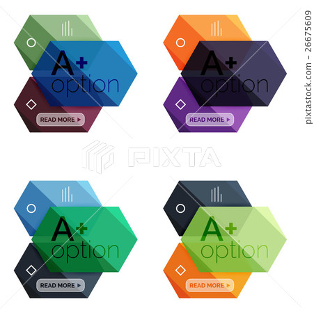 Geometric option infographic templates 26675609