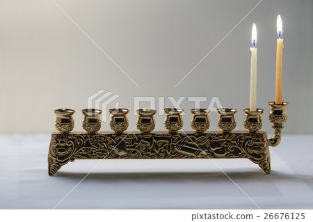 Nine-branched mehorah Hanukiah 26676125