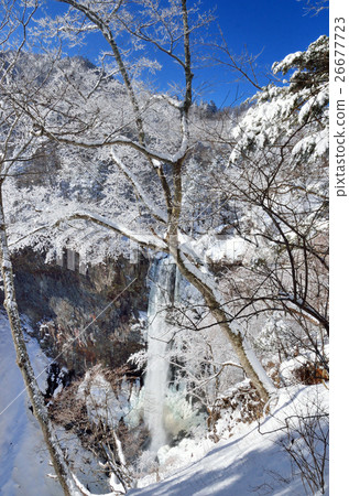 Winter fine snow scenery and sunlight Kegon Waterfall 26677723