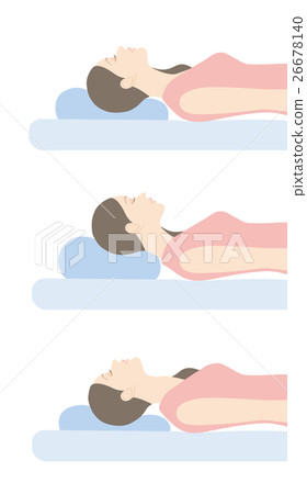 Sleeping Posture Pillow Height Stock Illustration 26678140