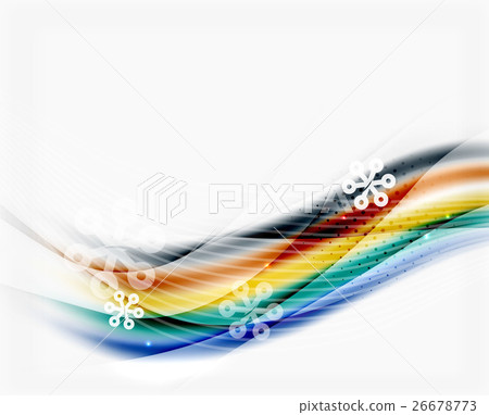 Snowflakes on wave line, Christmas and New Year 26678773