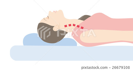 睡姿_枕太低了 26679108