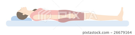Sleeping posture _ too low pillow 26679164