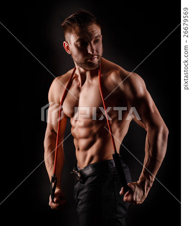 Bodybuilder Posing. Muscles. 26679569