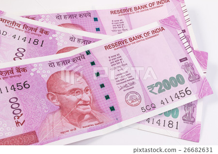 2000 rupee, new Indian currency. 2000 rupee, new Indian currency. 26682631