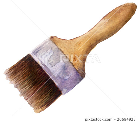 watercolor paint brush on a white background watercolor paint brush on a white background 26684925