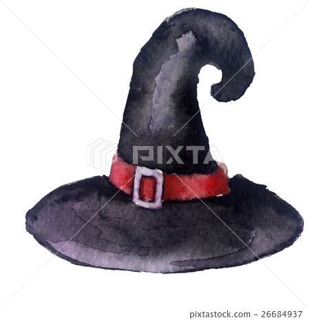 watercolor Witch hat halloween on white background watercolor Witch hat halloween on white background 26684937