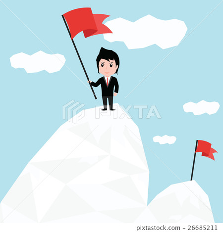 Businessmn target and victory and motivation Businessmn target and victory and motivation 26685211