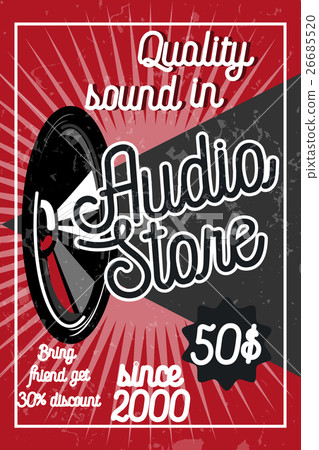 Vintage audio store poster 26685520