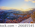 Sunrise at Blythe Canyon with snow and stone shining 26685545