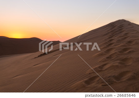 Colorful sunset over the Namib desert, Namibia 26685646