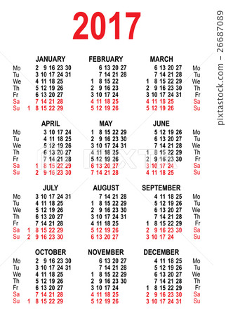 Calendar 2017 grid template Calendar 2017 grid template 26687089