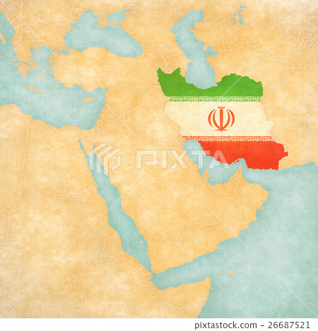 Map of Middle East - Iran 26687521