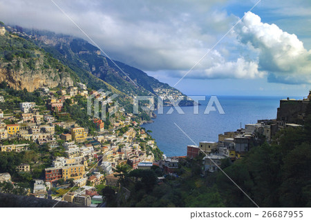 beautiful scenic of positaino mediterranian italy 26687955