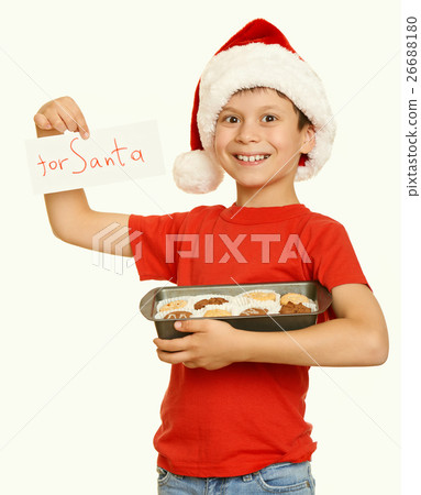 boy with cookies for santa, christmas concept boy with cookies for santa, christmas concept 26688180