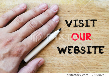 Visit our website text concept 26688240