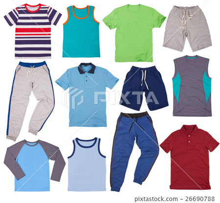 Set of male clothes. Isolated on white background. Set of male clothes. Isolated on white background. 26690788
