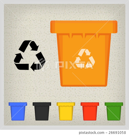 Waste bin set vector illustration Waste bin set vector illustration 26691058