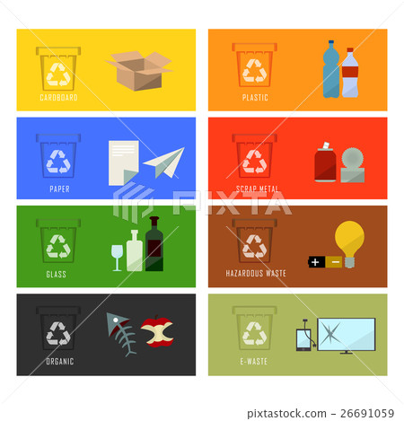 Waste bin set vector illustration Waste bin set vector illustration 26691059