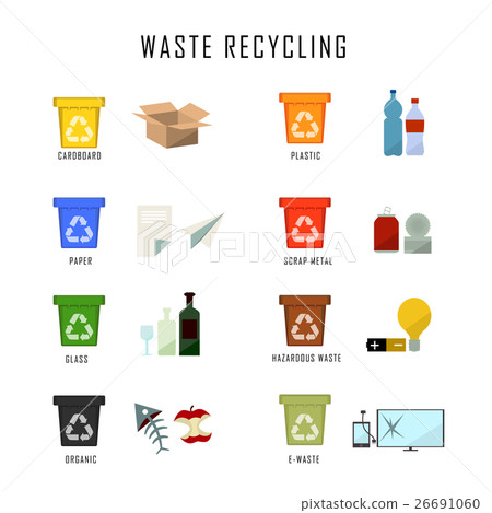Waste bin set vector illustration Waste bin set vector illustration 26691060