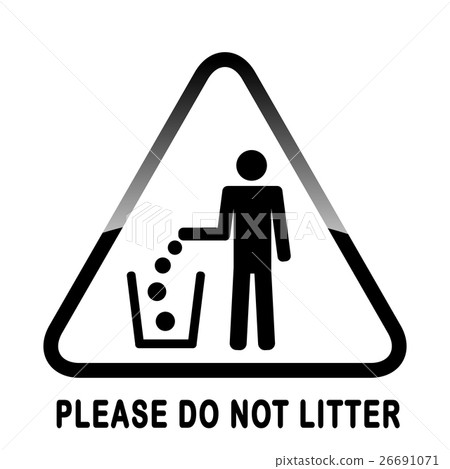 Do not litter, vector sign Do not litter, vector sign 26691071