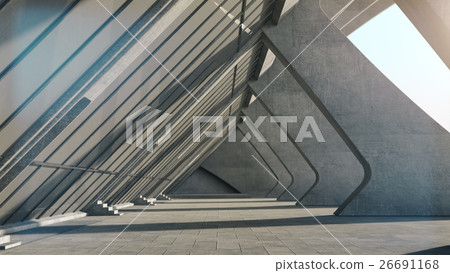 Abstract concrete geometric structure background. 26691168