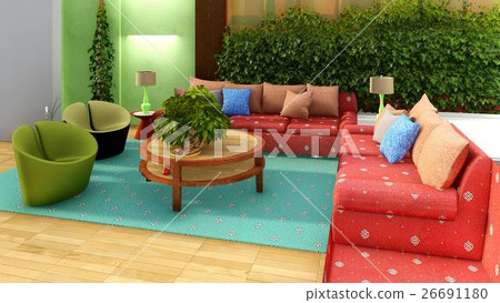 Cozy room 3d rendering Cozy room 3d rendering 26691180