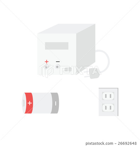 Electronic components, Vector of icons by EPS10 Electronic components, Vector of icons by EPS10 26692648