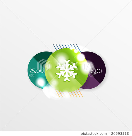 Christmas or New Year promo labels and stickers 26693318