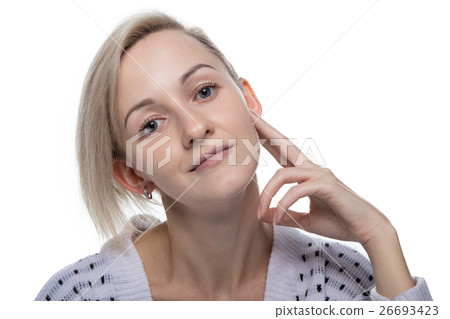 Smiling gentle blond woman Smiling gentle blond woman 26693423