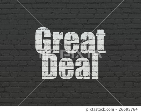 Finance concept: Great Deal on wall background Finance concept: Great Deal on wall background 26695764