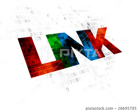 Web design concept: Link on Digital background - Stock Illustration ...