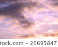 Sunset Blue sky Black cloud Orange 26695847