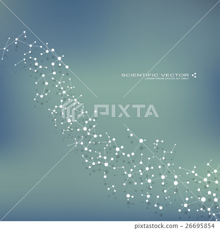 Molecule DNA and neurons vector. Molecular - Stock Illustration ...