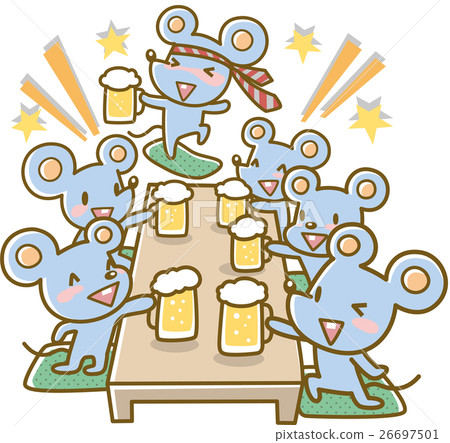 Mice who have a drinking party 26697501