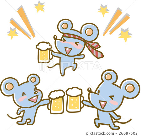 Mouths toast with beer 26697502