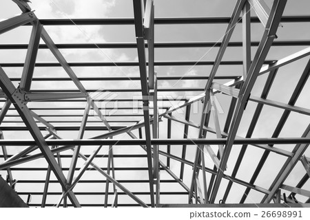 Structure of steel roof. Structure of steel roof. 26698991