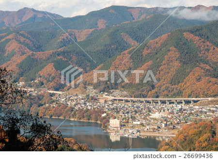 A view of autumn in Lake Sagami (from the fusion plane observatory of Mt. 26699436