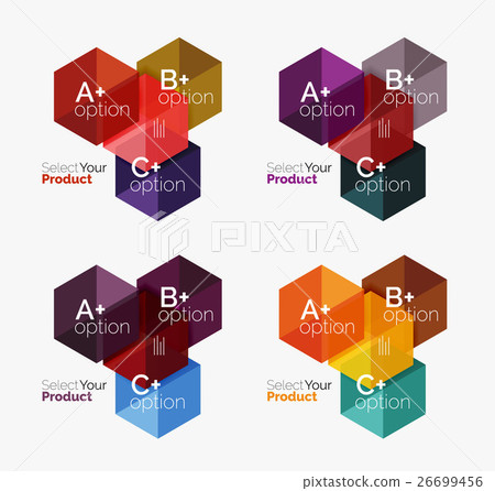 Geometric paper business infographics layouts Geometric paper business infographics layouts 26699456