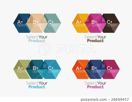 Geometric paper business infographics layouts 26699457
