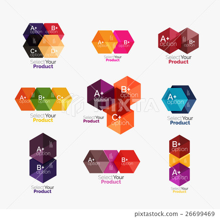 Set of abstract geometric hexagon design with Set of abstract geometric hexagon design with 26699469