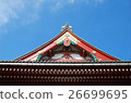 Roof of Sensoji Temple and blue sky 26699695