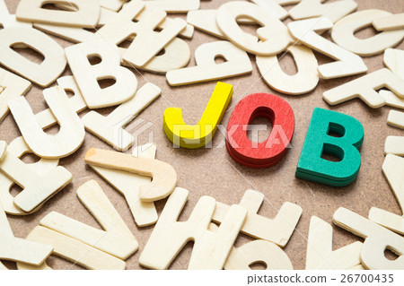 Colorful Job wording in uppercase letter Colorful Job wording in uppercase letter 26700435