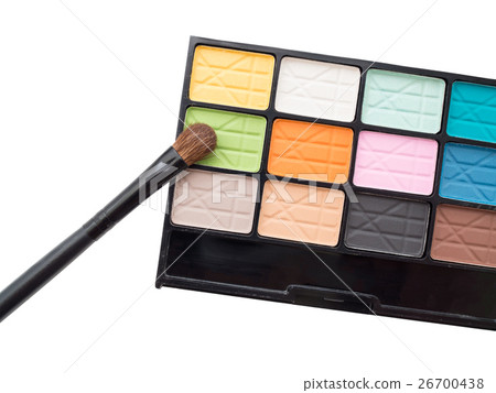 Colorful eyeshadow palette with eye makeup brush 26700438