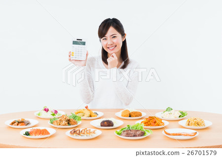Young lady (calculator - cuisine) 26701579